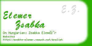 elemer zsabka business card